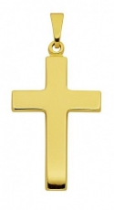 Anhänger - 317835 - 925/- Silber Gelb vergoldet, ohne Stein, Kreuz