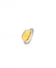 Damenring - Ti Sento 12139TY/56 - 925/- Silber vergoldet Bicolor, Kristall