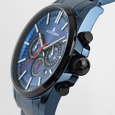 Herrenuhr - Jacques Lemans 1-2119G - Quarz, Stahl IP Blau