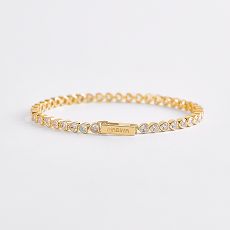 Armband - Mabina 533512-M - 925/- Silber Gelb vergoldet, Zirkonia