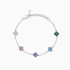Armkette/Anker - Mabina 534061 - 925/- Silber rhodiniert, Zirkonia