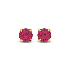 Ohrstecker - Kesef 57566 - 585/- Gelbgold, Zirkonia Rot