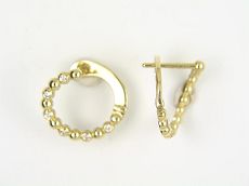 Creolen - 94550-01 - 333/- Gelbgold, Zirkonia Weiß