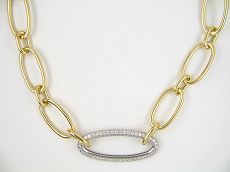 Collier - 94493-01 - 925/- Silber Gelb vergoldet, Zirkonia