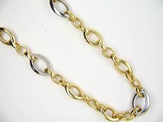 Kette/Anker - 92334-01 - 925/- Silber Gelb vergoldet, Karabiner