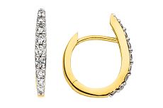 Creolen - 89235-01 - 333/- Gelbgold, Zirkonia Weiß