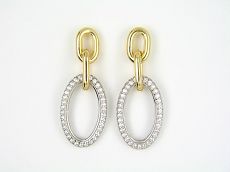 Ohrstecker - 94494-01 - 925/- Silber Gelb vergoldet, Zirkonia Weiß