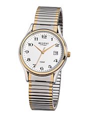 Herrenuhr - REGENT F472 - Quarz, Stahl IP Gold
