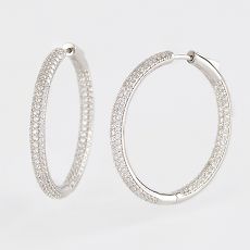 Creolen - Mabina 563471 - 925/- Silber, Zirkonia Weiß