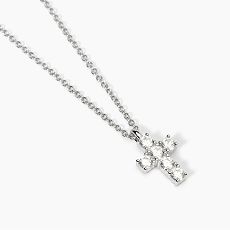 Kette mit Anhänger - Mabina 553658 - 925/- Silber rhodiniert, Zirkonia