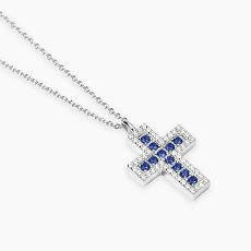 Kette mit Anhänger - Mabina 553848 - 925/- Silber rhodiniert, Zirkonia