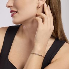 Armband - Mabina 533903 - 925/- Silber Rosé vergoldet, Synthetisch