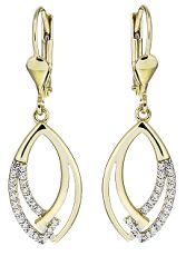 Bouton - 375/- Gelbgold, Zirkonia Weiß