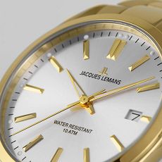 Herrenuhr - Jacques Lemans 1-1859K - Quarz, Stahl IP Gold