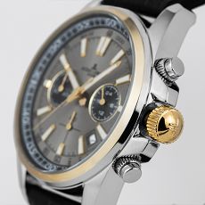 Herrenuhr - Jacques Lemans 1-2117ZL - Quarz, Stahl IP Gold