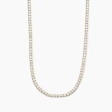 Collier - Mabina 553455 - 925/- Silber Gelb vergoldet, Zirkonia