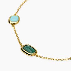 Armkette/Anker - Mabina 534173 - 925/- Silber Gelb vergoldet, Zirkonia