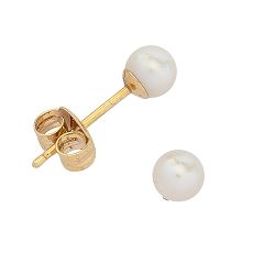 Ohrstecker - Gerry Eder 01.9602 - 585/- Gelbgold, Kunstperle 