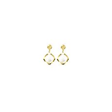 Ohrstecker - Gerry Eder 01.ES1418 - 925/- Silber Gelb vergoldet, Perlmutt Weiß