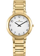 Damenuhr - Jacques Lemans 1-1842.1S - Quarz, Stahl IP Gold