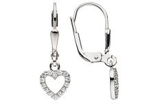 Ohrhänger - 91365-01 - 925/- Silber rhodiniert, Zirkonia Weiß