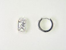 Creolen - 90159-01 - 925/- Silber, Zirkonia Weiß