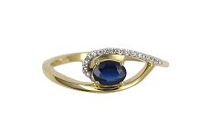Damenring - 95273-55 - 333/- Gelbgold, Saphir/Zirkonia