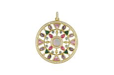 Anhänger - 96004-01 - 925/- Silber Gelb vergoldet, Perlmutt/Zirkonia