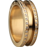 Damenring - BERING 523-27-X3 - Edelstahl Gelb vergoldet, Zirkonia