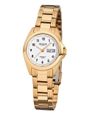 Damenuhr - REGENT F904 - Quarz, Stahl IP Gold