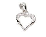 Anhänger - Gerry Eder 21.1149S - 925/- Silber, Zirkonia, Herz