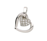 Anhänger - Gerry Eder 21.1186S - 925/- Silber, Zirkonia, Herz