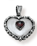 Anhänger - Gerry Eder 21.9722 - 925/- Silber, Granat, Herz