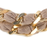 Doppelkette - BOCCADAMO THBR04 - Bronze Gelb vergoldet/Stoff, ohne Stein