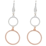 Ohrhänger - BOCCADAMO OR576 - 925/- Silber vergoldet Bicolor