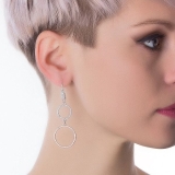 Ohrhänger - BOCCADAMO OR576 - 925/- Silber vergoldet Bicolor