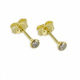 Ohrstecker - Kesef 3712 - 333/- Gelbgold, Zirkonia Weiß