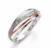 Damenring - Gerry Eder 53.EG111 - 585/- Gold Bicolor, Brillant