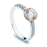 Damenring - NANA KAY ST1145 - 925/- Silber vergoldet Bicolor, Zirkonia