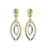 Ohrstecker - Kesef 2206 - 375/- Gold Bicolor