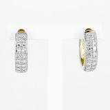 Creolen - 585/- Gold Bicolor, Brillant 0.13 ct.W/si