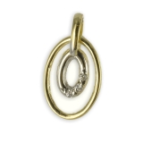 Anhänger - Kesef 2354 - 375/- Gold Bicolor, Zirkonia, Fantasie