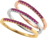 Damenring - Gerry Eder 52.EG103R - 585/- Roségold, Rubin