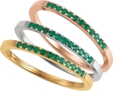 Damenring - Gerry Eder 52.EG105W - 585/- Weißgold, Smaragd