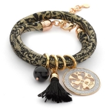 Armband - BOCCADAMO JCBR02 - Stoff, Swarovski Perle