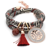 Armband - BOCCADAMO JCBR03 - Stoff, Swarovski Perle