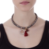 Armband - BOCCADAMO JCBR03 - Stoff, Swarovski Perle