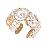 Armreif - BOCCADAMO XBR181D - Bronze Gelb vergoldet, Swarovski