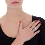 Damenring - BOCCADAMO XAN029 - Bronze rhodiniert, Swarovski