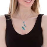 Kette mit Anhänger - BOCCADAMO GR602 - Bronze rhodiniert, Zirkonia